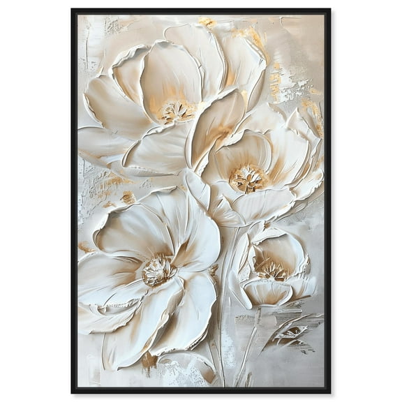 Lush Floral Canvas New Floral Wall Art by Art Remedy, Black Frame, 10" x 15"