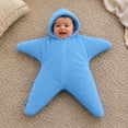 thumbnail image 5 of Baby Star Suit Halloween Starfish Bunting Romper Halloween Footie Jumpsuit Zip up Winter Warm Wearable Blanket (0-3 Months), 5 of 8