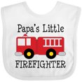 thumbnail image 3 of Inktastic Papa's Little Firefighter Boys Baby Bib, 3 of 4