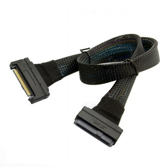 JSER U.2 U2 SFF-8639 NVME PCIe SSD Cable Male to Female Extension 50cm 68pin