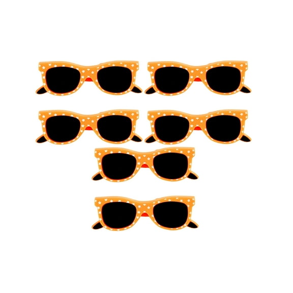 C&H Solutions Orange Glasses Themed Beach Towel Clips, Pool Towel Accessory, Portable Heavy-Duty Plastic Clamps (3 Sets, 6 Ct)