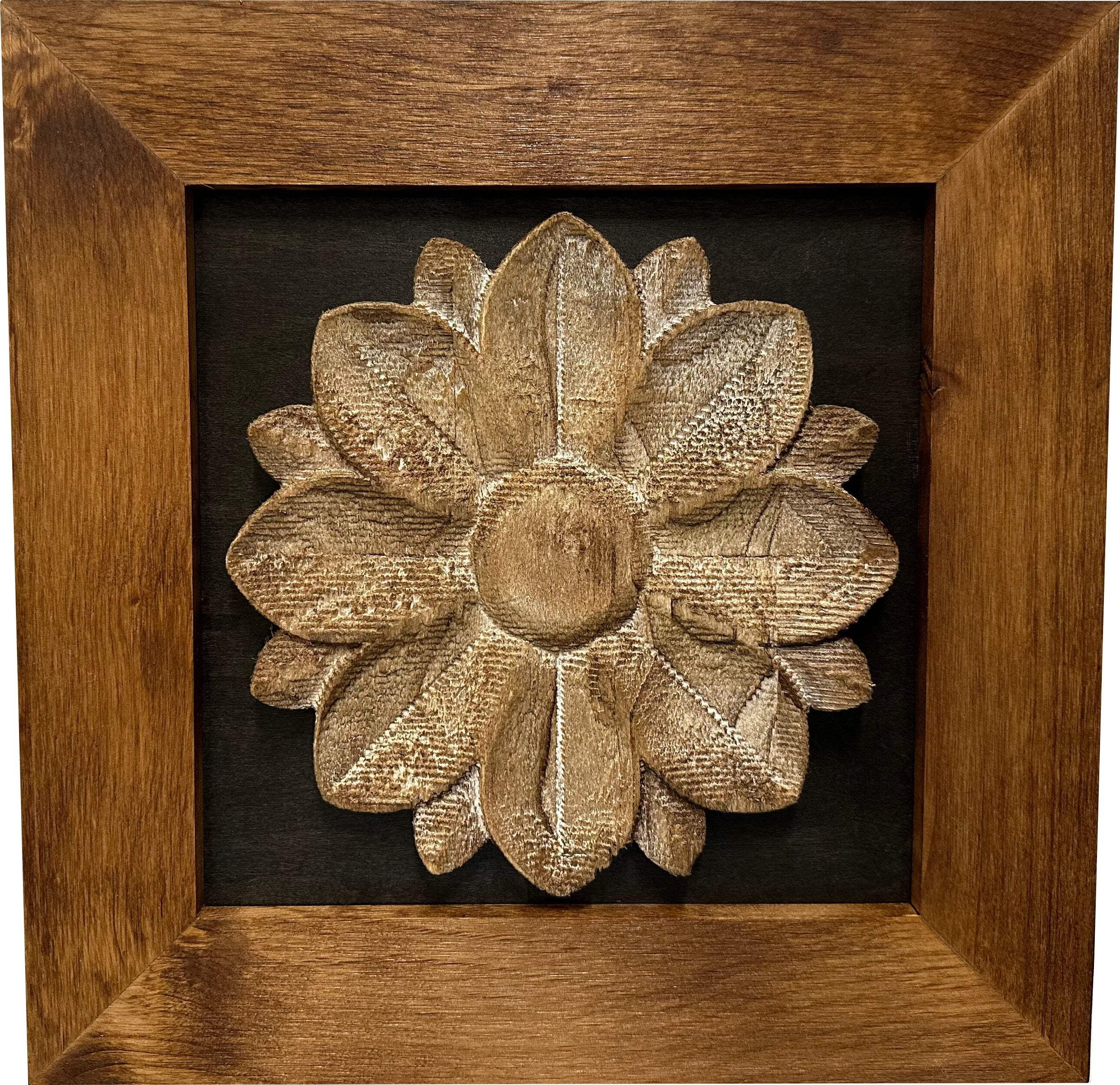 Bellewood Designs Hidden Gun Cabinet Wall Decor Distressed Flower (Black)