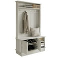 thumbnail image 4 of Castle Place Modern Hall Tree with Storage Cabinet, Light Grey, 4 of 11