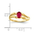 thumbnail image 3 of Auriga Fine Jewelry 14K Yellow Gold 6x4mm Oval Ruby Ring for Women Size 6, 3 of 4