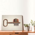 thumbnail image 4 of Gukieu Books Key To Knowledge Print Horizontal Canvas Decorative Painting 12x16 Inch Shrinkage Resistant Frame Hanging Home Wall Art Decor, 4 of 6