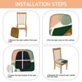 thumbnail image 4 of Boho Abstract Art Seat Covers for Dining Room Chairs Set Of 4,Stretch Printed Washable Chair Seat Cover with Elastic Ties and Button,Removable Waterproof Couch Cushion Covers, 4 of 6