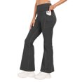 thumbnail image 4 of HDE Women's Fold Over Yoga Pant Workout Leggings with Pockets Charcoal Gray M Short, 4 of 8