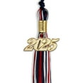 thumbnail image 2 of Endea Graduation Navy Blue/Red/White Mixed Color Graduation Tassel with Gold Date Drop, 2 of 11