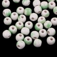 thumbnail image 4 of 1 Piezas de de Gran Agujero, Sueltas de Cerámica de , Colgantes para Manualidades, Hallazgos de Joyería, Agujero: Blanco y verde, 4 of 9