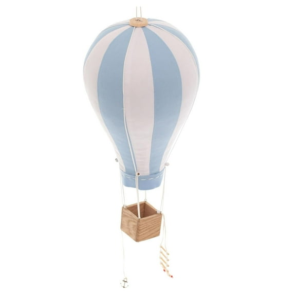 Hanging Textile Baby Blue Hot Air Balloon Kid Nursery Children Room Decor Baby Shower Gift Large 12 in