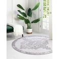 thumbnail image 4 of Unique Loom Timeless Collection Area Rug - Thomas (3' 6" Round white Gray/Gray), 4 of 11
