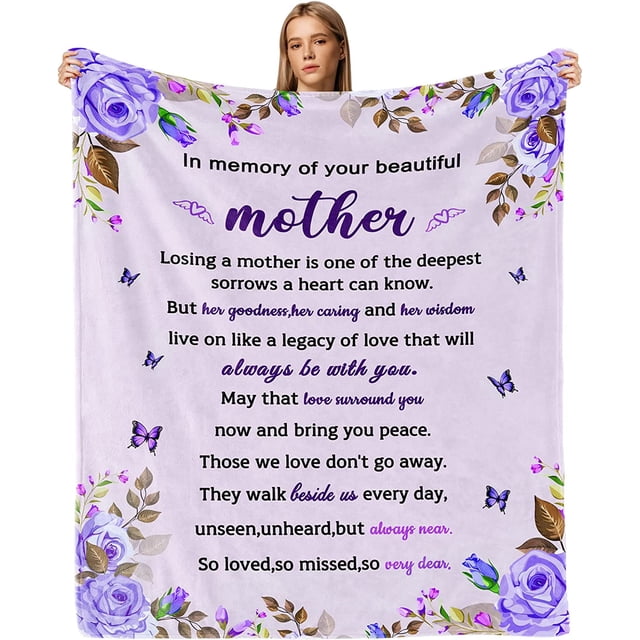 LHSHID Sympathy Gifts Sympathy Blanket Memorial Blanket Loss of Mom Sympathy Gifts in Memory of Loved One Gifts Grief Gifts Bereavement Gifts Condolences Gifts Throw Blankets 30"x40"