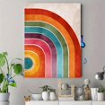 thumbnail image 4 of Qisvanset Retro Rainbow Arch Geometric Canvas Print 12x16 Inch Nursery Art, 4 of 8