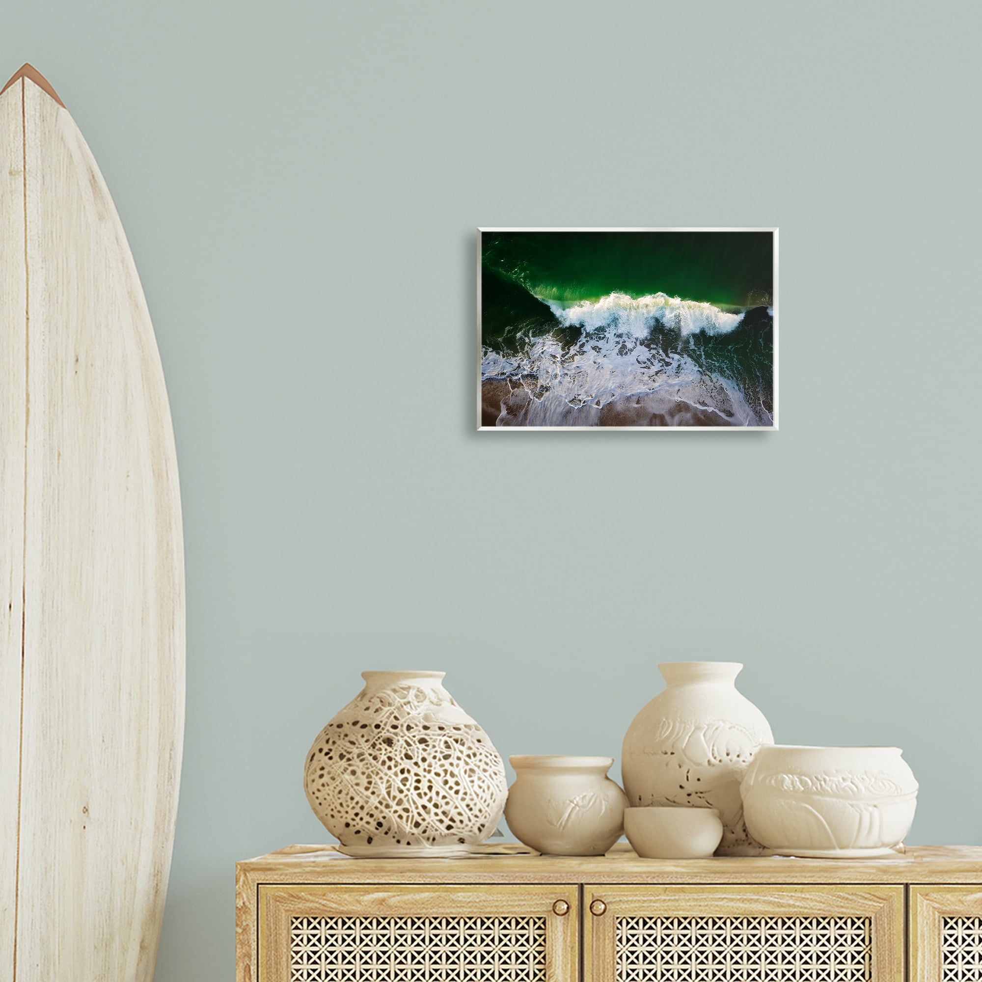 Stupell Industries Deep Green Wave Splash Nautical & Beach Photography Unframed Art Print Wall Art, 15 x 10