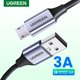 thumbnail image 2 of Cable micro USB Ugreen de 3 A, de nailon, de carga rápida, cable USB tipo C para Samsung, Xiaomi, HTC, cable de datos para cargador USB, cable para teléfono móvil, 2 of 5