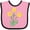 Pink and Black, variant on Inktastic Yellow Buttercup Flowers Boys or Girls Baby Bib