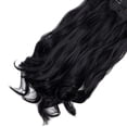 thumbnail image 2 of SHCKE 4 Pieces/set Clip In Hair Extensions 18 Inch Curly Hair Extensions Thickned Hair Extensions Synthetic Fiber Hair Extensions for Women Dark Black, 2 of 5