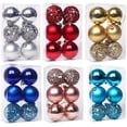 thumbnail image 7 of LINLIN 6Pcs 6cm Christmas Ball Assorted Christmas Ball Ball Glittering Christmas Tree Pendants Decorative Hanging Christmas Baubles Balls Ornaments Set, 7 of 7