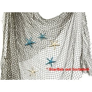 Nautical Fishing Net | Authentic Decorative Fish Net 5' x 10' | 1 Pack