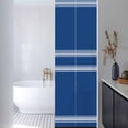 thumbnail image 3 of Blue Striped Window Privacy Film, Farmhouse Blue White Stripes Static Cling UV Sun Blocking Heat Control Window Tint Day and Night, Non-Adhesive Reusable One Way Windows Privacy Cover 17.7''x78.7'', 3 of 7