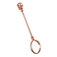 thumbnail image 3 of Clip de anillo Soporte de anillo universal para manos libres Ajustable de latón Clip de joyería de mano Decoración, 17 mm, Oro rosa Vogacara HA003795-04, 3 of 6