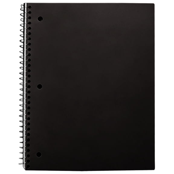 1-Subject Notebook, Spiral Notebook, College Ruled Paper, 7.95" X 10.51", 3 Hole Notebook, Wide Ruled Notebook