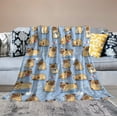 thumbnail image 4 of Pug Blanket Gifts for Kids - Puppy Dog Animal Lovers Throw Soft Warm Lightweight Fleece Cozy Fuzzy Blankets for Boys Girls Women Cartoon Birthday Bedroom Living Room Bed Couch Decor 40"x50", 4 of 6