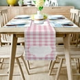thumbnail image 2 of Luxury Table Runner Pink Plaid Love Birthday Party Hotel Dining Table Cotton And Linen Table Cloth, 2 of 5