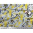 thumbnail image 3 of Soimoi Yellow Rayon Fabric Leopard & Wild Animal Skin Decor Fabric Printed BTY 56 Inch Wide, 3 of 3