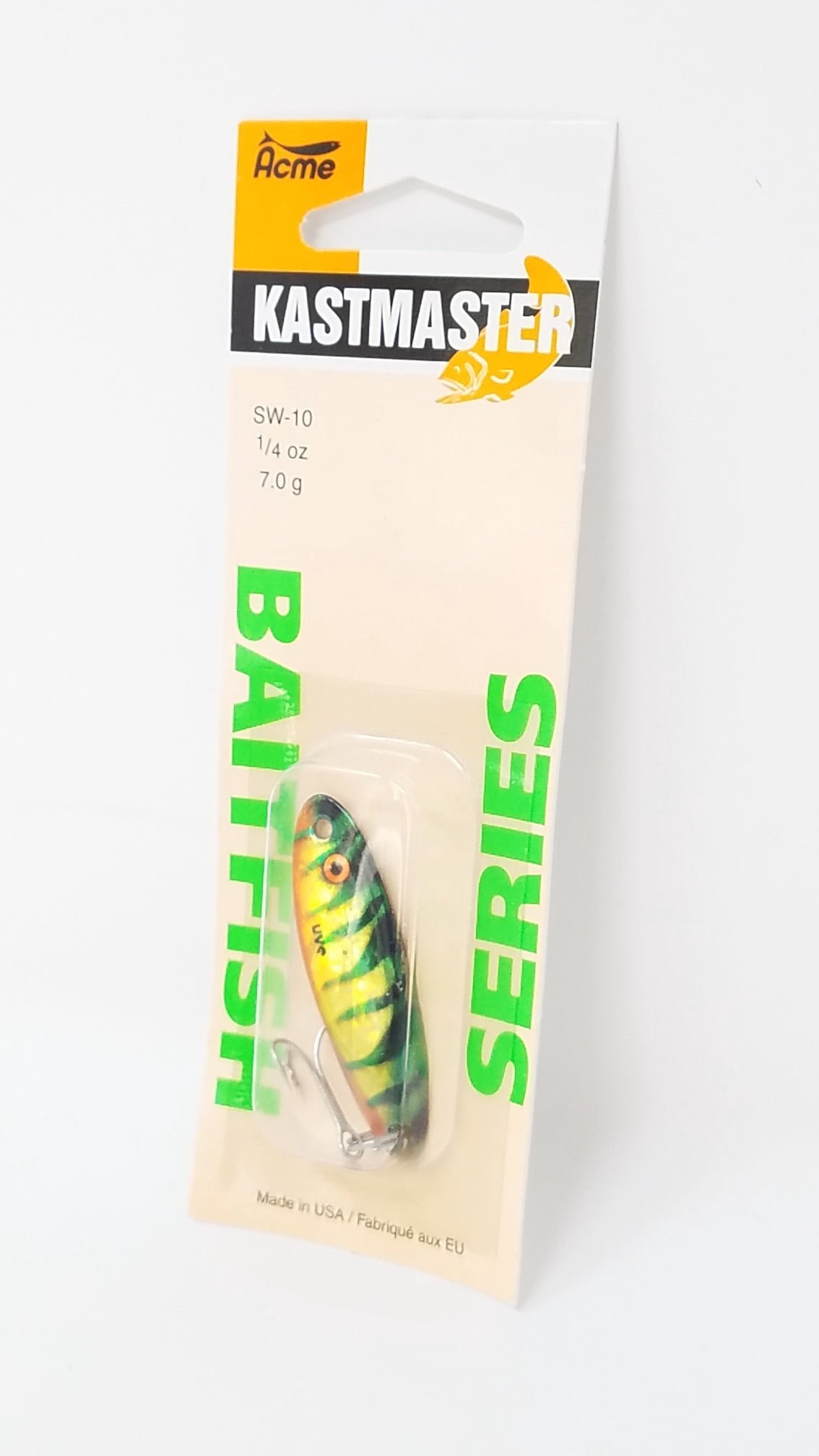 (2 pack) Acme Tackle Kastmaster Series Baitfish Fishing Lure Spoon Foil Firetiger 1/4 oz.