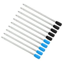 Uxcell 0.7mm Pen Ink Refills, 10 Pcs Ballpoint Refill Medium Point Metal Compatible Replacement for Pen Writing Office