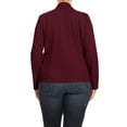 thumbnail image 3 of Women's Plus Size Casual Long Sleeves Open Front Office Work Wear Solid Blazer Jacket, 3 of 4