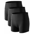 thumbnail image 1 of CADMUS Shorts de Course Extensibles pour Femmes avec Poche, 3 Pack, 05, Noir, Moyen, 1 of 4