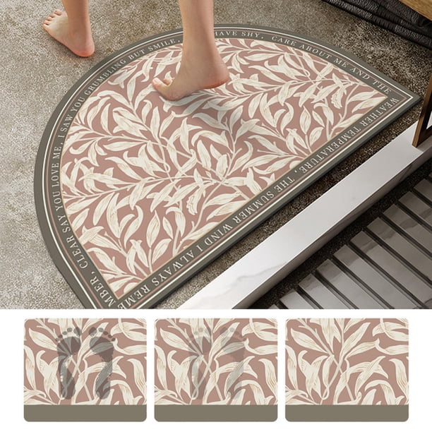 Alfombra con estampado de semicírculo, cubiertas de inodoro, felpudo trasero de goma, alfombra súper suave para , alfombra de , estilo E BLESIY Alfombrillas de baño