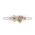 thumbnail image 1 of 0.17 ct Brilliant Round Cut Synthetic Yellow Moissanite 14k White Gold Stackable Band SZ 6.75, 1 of 6