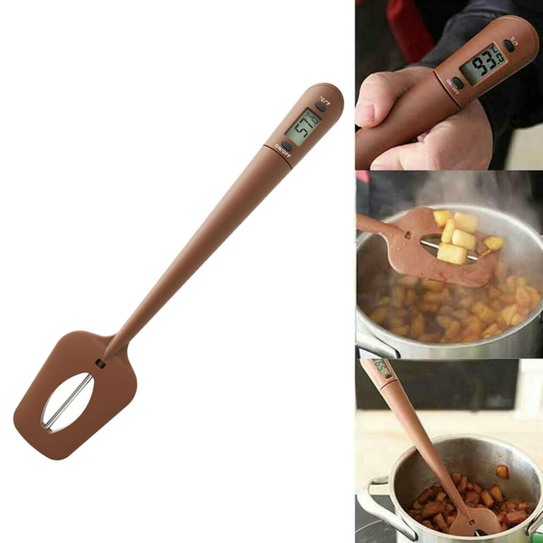 Digital Candy Spatula Thermometer with Pot Clip & Probe ， Fast Instant Read  Digital Candy Thermometer Spatula for Chocolate Jam Meat, Silicon Frying