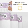 thumbnail image 2 of No Hook Pink Purple Ombre Shower Curtain with Snap in Liner Set, Modern Abstract Striped Polka Dots Waterproof Fabric Bathroom Curtains with See Through Top Window, Hotel Style Long 72 x 78 Inch, 2 of 9