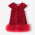 thumbnail image 2 of eczipvz Girls Sequin Dress A Line Sparkly Sleeveless Wedding Gown Party Dresses for Girls Size 5-6 Years, 2 of 9