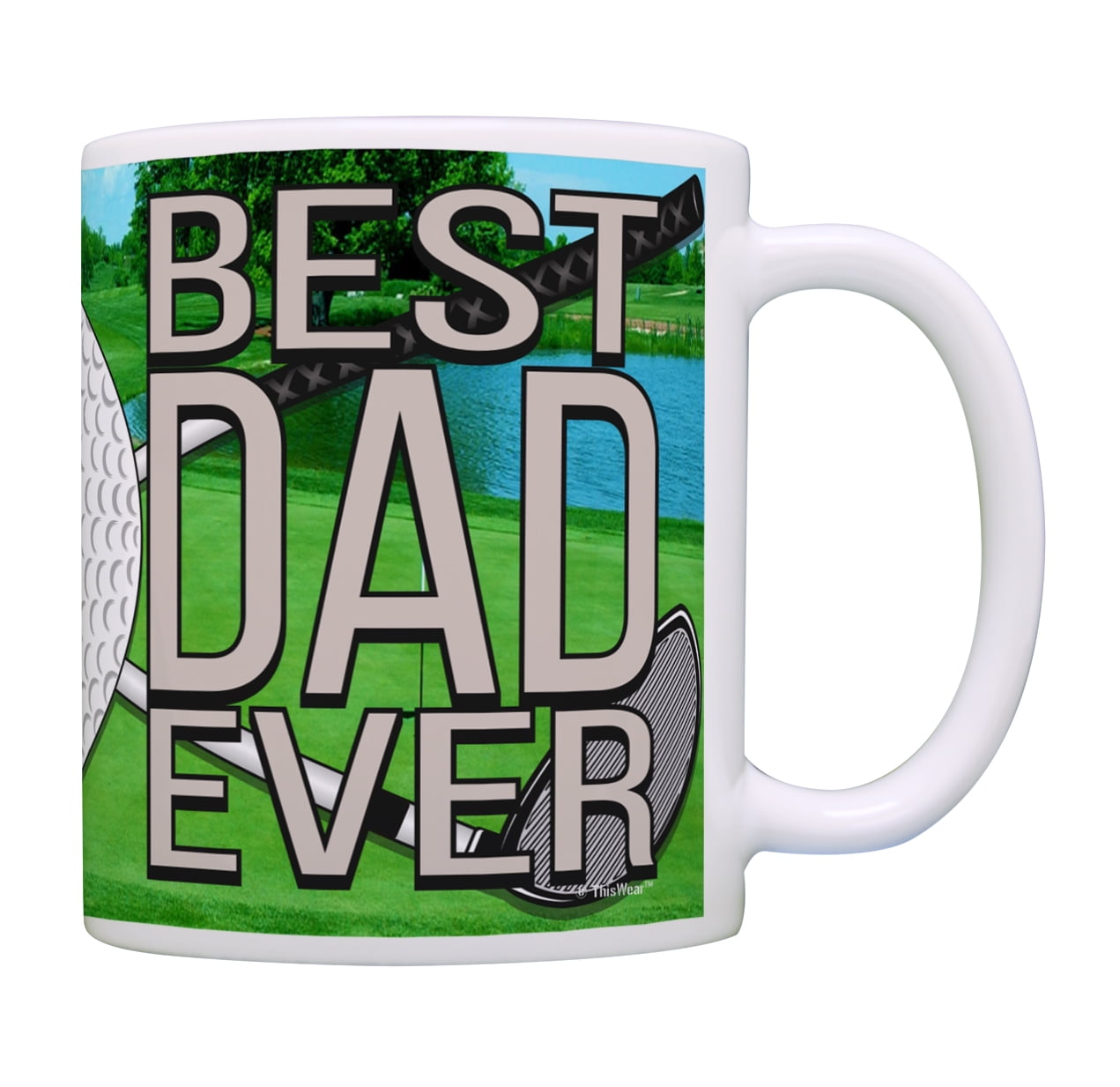 ThisWear Best Dad Mug Best Dad Ever Gifts for Dad Mug Golf Gift for Dad