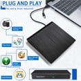 thumbnail image 3 of Haiway Unidad de DVD externa, USB 3.0 Tipo-C Grabadora de CD CD portátil DVD +/-RW Unidad óptica Slim CD DVD ROM Regrabadora Reproductor de CD/DVD Lector para computadora portátil Computadora MacBook, 3 of 5