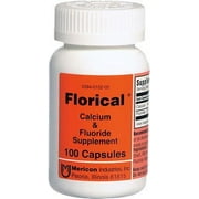 Florical Calcium And Fluoride Supplements By Mericon Industries - 100 Capsules, 3 Pack
