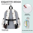 thumbnail image 5 of Highland Cow and Leaf Print Cute School Backpack with Padded Back and Adjustable Shoulder Straps 13.4"x11"x4.7", 5 of 5