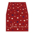 thumbnail image 1 of Holiday Craft Decoration Independence Day Table Flag Patriotic Stripes Wired Edge Ribbon Printing Customized Satin Flag, 1 of 4