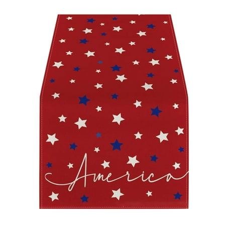 

XYUSMYT Decorative Table Banner Holiday Craft Decoration Independence Day Table Flag Patriotic Stripes Wired Edge Ribbon Printing Customized Satin Flag