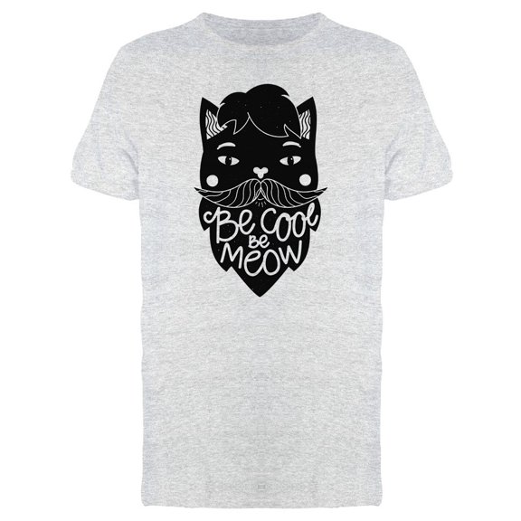 Bearded Hipster Cat Meow Tee Men's -Image by Shutterstock