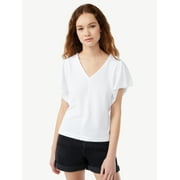 Free Assembly Women's Flounce Sleeve Top