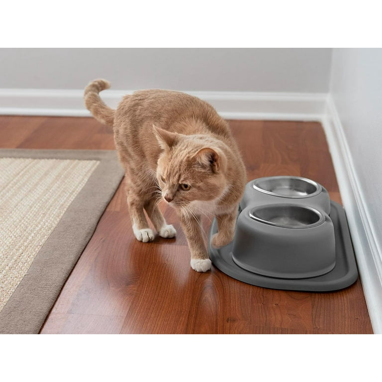 WeatherTech Double High Pet Feeding System - Elevated Dog/Cat Bowls - 4  inch High Tan (DHC1604TNTN)