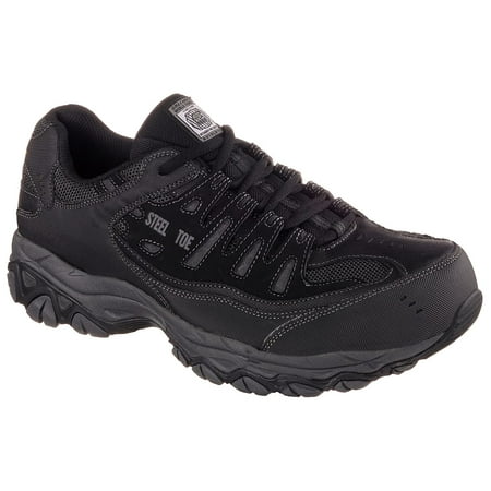 Skechers Work Men's Cankton Lace Up Athletic Steel Toe Safety (The Best Steel Toe Work Shoes)
