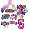 Trolls World Tour Party Supplies 5th Birthday 8 Guest Table Decorations and Poppy Balloon Bouquet