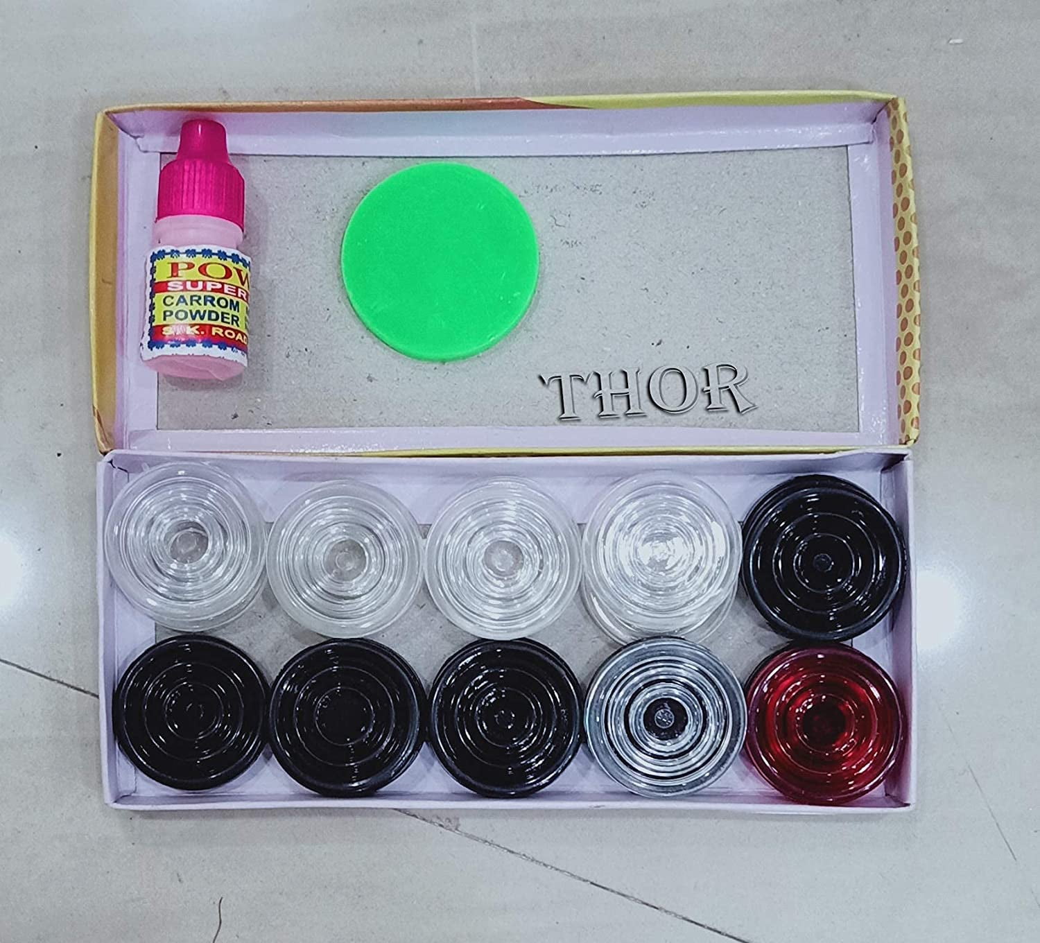 Classic Carrom Board Black Wood For Carrom Board Game Wooden Carom With Coins & Strikers Size 32”✖️32”